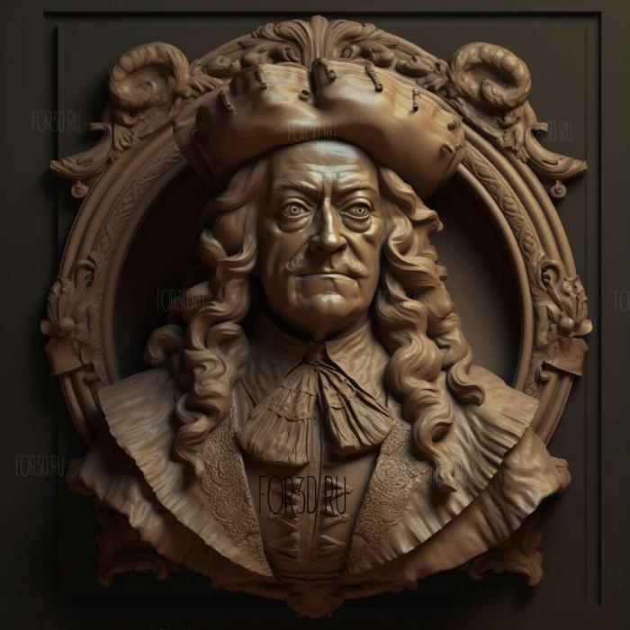 Sir Hans Sloane 2 stl model for CNC